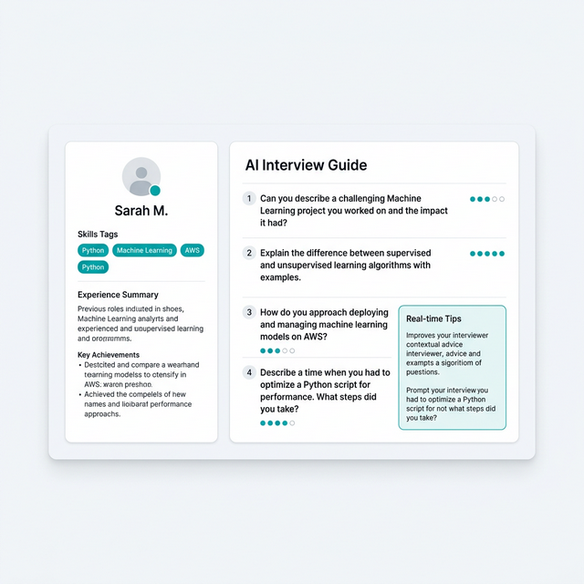 AI Interview Assistant β Candidate Profile, Generated Questions, Scoring Rubrics