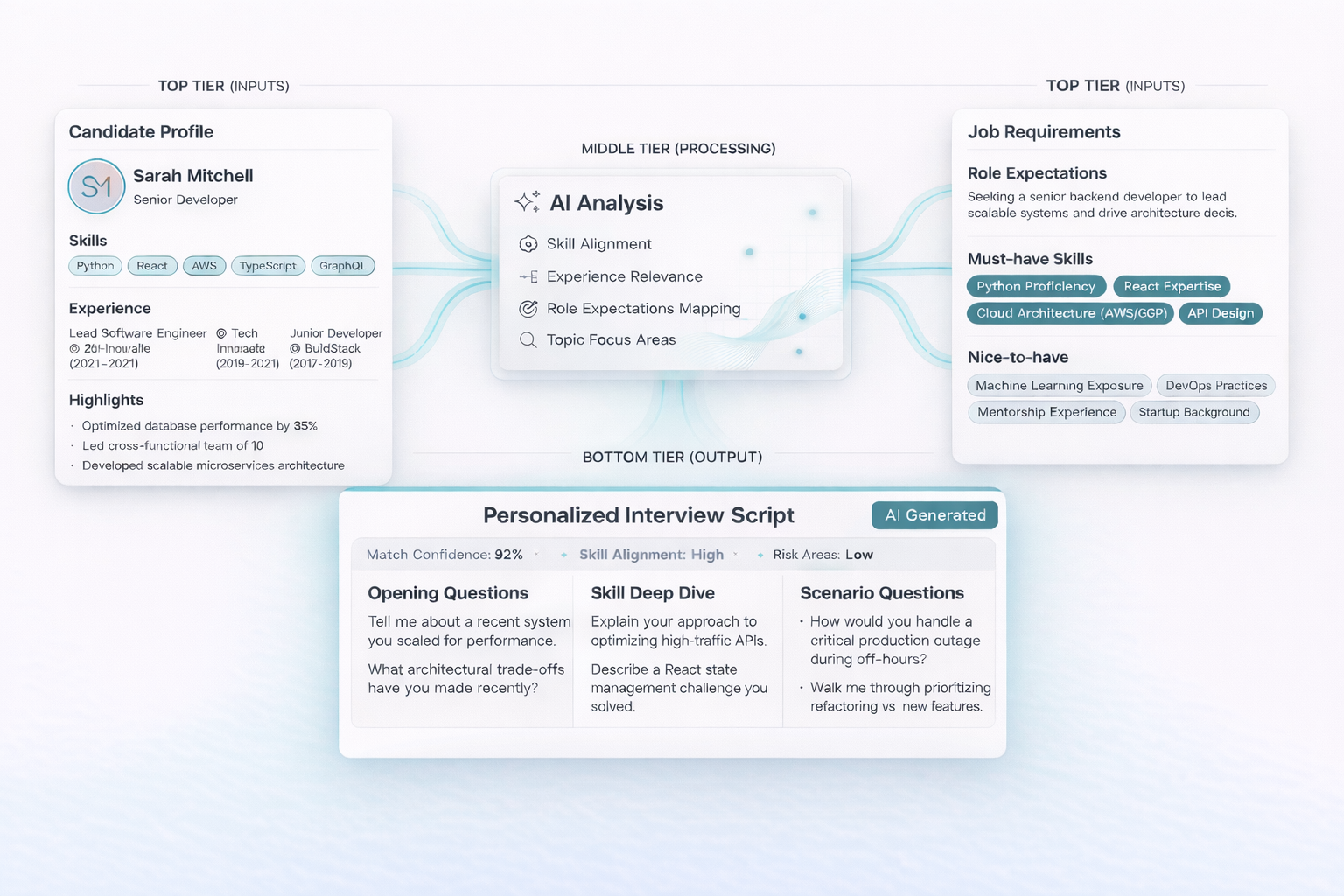 Tailor Made Interviews β Candidate Profile, AI Analysis, Personalized Interview Script